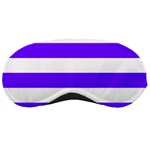 Horizontal Stripes - White and Indigo Violet Sleeping Mask