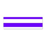 Horizontal Stripes - White and Indigo Violet Sticker Bumper (10 pack)
