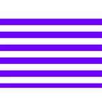 Horizontal Stripes - White and Indigo Violet Birthday Cake 3D Greeting Card (7x5)