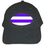 Horizontal Stripes - White and Indigo Violet Black Cap