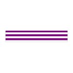 Horizontal Stripes - White and Purple Violet Flano Scarf (Mini)