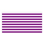 Horizontal Stripes - White and Purple Violet Satin Shawl