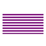 Horizontal Stripes - White and Purple Violet Satin Wrap