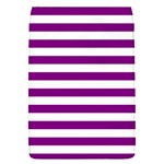Horizontal Stripes - White and Purple Violet Removable Flap Cover (S)