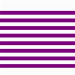 Horizontal Stripes - White and Purple Violet Collage 8  x 10 