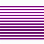 Horizontal Stripes - White and Purple Violet Collage 11  x 14 