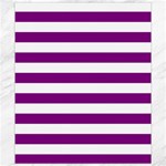 Horizontal Stripes - White and Purple Violet Canvas 8  x 10 