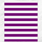 Horizontal Stripes - White and Purple Violet Canvas 11  x 14 