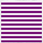 Horizontal Stripes - White and Purple Violet Canvas 12  x 12 