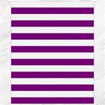 Horizontal Stripes - White and Purple Violet Canvas 16  x 20 