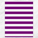 Horizontal Stripes - White and Purple Violet Canvas 18  x 24 