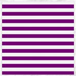 Horizontal Stripes - White and Purple Violet Canvas 20  x 20 