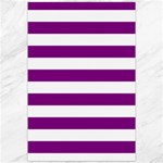 Horizontal Stripes - White and Purple Violet Canvas 20  x 30 