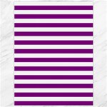 Horizontal Stripes - White and Purple Violet Canvas 36  x 48 
