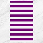 Horizontal Stripes - White and Purple Violet Canvas 40  x 72 