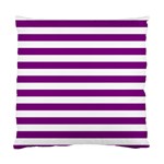 Horizontal Stripes - White and Purple Violet Standard Cushion Case (Two Sides)