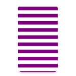 Horizontal Stripes - White and Purple Violet Memory Card Reader (Rectangular)