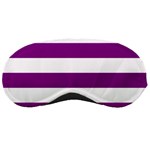 Horizontal Stripes - White and Purple Violet Sleeping Mask