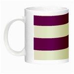 Horizontal Stripes - White and Purple Violet Night Luminous Mug