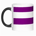 Horizontal Stripes - White and Purple Violet Morph Mug