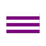 Horizontal Stripes - White and Purple Violet Sticker Rectangular (10 pack)