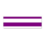 Horizontal Stripes - White and Purple Violet Sticker Bumper (100 pack)