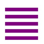 Horizontal Stripes - White and Purple Violet Greeting Card 4.5  x 6 