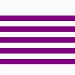 Horizontal Stripes - White and Purple Violet 5  x 7  Photo Cards