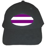Horizontal Stripes - White and Purple Violet Black Cap