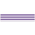 Horizontal Stripes - White and Dark Lavender Violet Flano Scarf (Small)