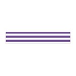 Horizontal Stripes - White and Dark Lavender Violet Flano Scarf (Mini)