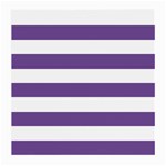 Horizontal Stripes - White and Dark Lavender Violet Medium Glasses Cloth