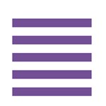 Horizontal Stripes - White and Dark Lavender Violet Greeting Card 4.5  x 6 