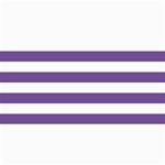 Horizontal Stripes - White and Dark Lavender Violet 4  x 8  Photo Cards