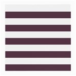 Horizontal Stripes - White and Eggplant Violet Medium Glasses Cloth