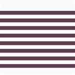 Horizontal Stripes - White and Eggplant Violet Collage 8  x 10 