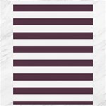 Horizontal Stripes - White and Eggplant Violet Canvas 12  x 16 