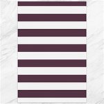 Horizontal Stripes - White and Eggplant Violet Canvas 12  x 18 