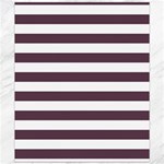 Horizontal Stripes - White and Eggplant Violet Canvas 20  x 24 