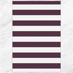 Horizontal Stripes - White and Eggplant Violet Canvas 20  x 30 