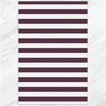 Horizontal Stripes - White and Eggplant Violet Canvas 24  x 36 