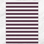 Horizontal Stripes - White and Eggplant Violet Canvas 36  x 48 