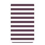 Horizontal Stripes - White and Eggplant Violet Memory Card Reader (Rectangular)