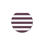 Horizontal Stripes - White and Eggplant Violet Golf Ball Marker (4 pack)