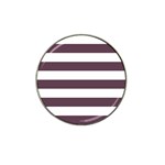 Horizontal Stripes - White and Eggplant Violet Hat Clip Ball Marker (4 pack)