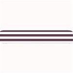 Horizontal Stripes - White and Eggplant Violet Small Bar Mat