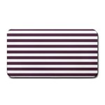 Horizontal Stripes - White and Eggplant Violet Medium Bar Mat