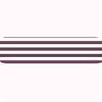 Horizontal Stripes - White and Eggplant Violet Medium Bar Mat