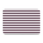 Horizontal Stripes - White and Eggplant Violet Plate Mat