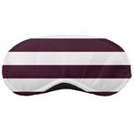 Horizontal Stripes - White and Eggplant Violet Sleeping Mask
